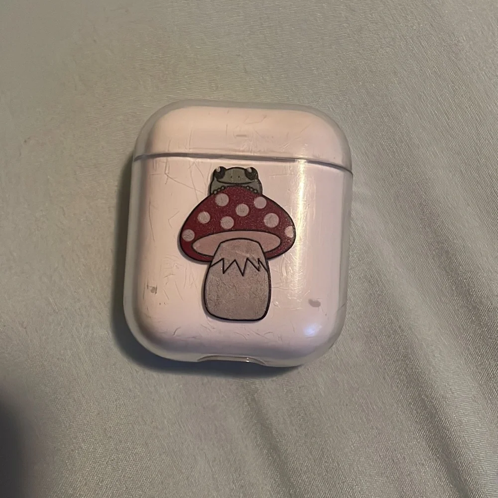 First generation frog and mushroom airpod case